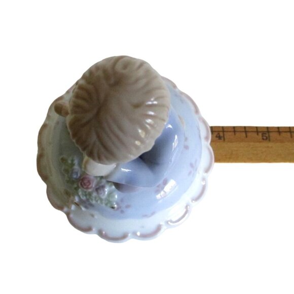 Praying Boy & Bear Music Box Figurine - Gift for Boy - Baby Boy Nursery Gift - Picture 5 of 6